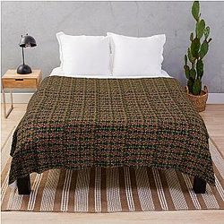 Dan Flashes Cool Pattern by Tim Robinson Yellow and Purple Graphic Throw Blanket