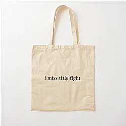 I Miss Title Fight Cotton tote