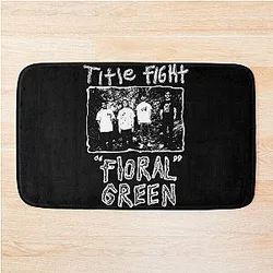 Title Fight Floral Green Bath Mat