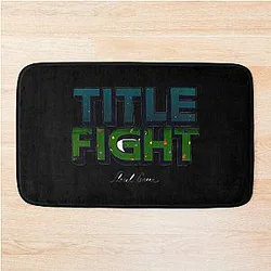 Title Fight Green Bath Mat