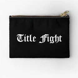 Title Fight Custom Logo White Zipper Pouch