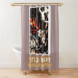 Title Fight Code Manifest Graffiti Design Shower Curtain