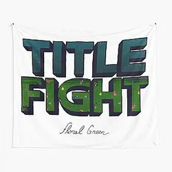 Title Fight Band Floral Green Tapestry