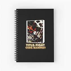 Spiral Notebook design code colored letters
