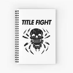 Title Fight Skull Spider Spiral Notebook