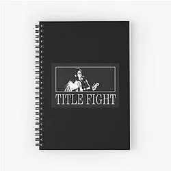 Title Fight Rock Shoe Gaze Band Spiral Notebook