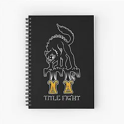 Title Fight Cat Spiral Notebook