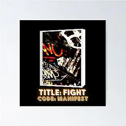 Title fight manifest graffiti design Poster
