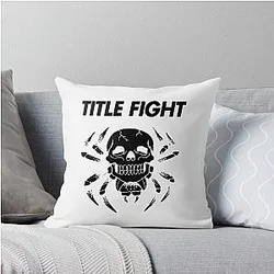 Title Fight skull spider throw pillow