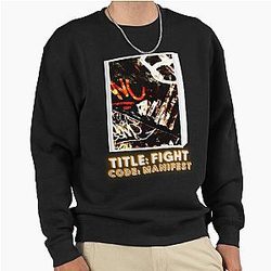 Title fight code manifest graffiti letters design colored Pullover Sweatshirt