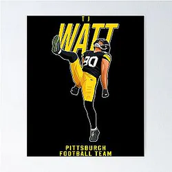 T.J. Watt Pittsburgh Football Team Poster