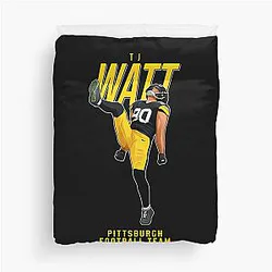 T.J. Watt Pittsburgh Football Team Duvet Cover