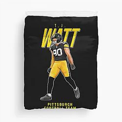 T.J. Watt Pittsburgh Football Team Duvet Cover