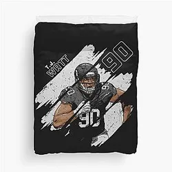 T.J. Watt Pittsburgh T-Shirt Duvet Cover