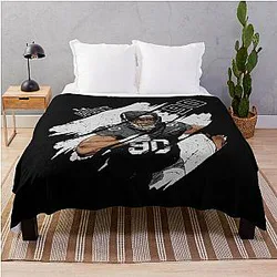T.J. Watt Pittsburgh Striped T-Shirt Throw Blanket
