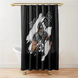 T.J. Watt Pittsburgh Steeler T-Shirt Shower Curtain