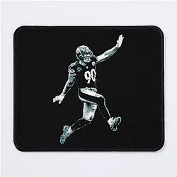 T.J. Watt Black Vintage Designs Mouse Pad