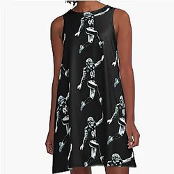T.J. Watt Black Vintage Designs A-Line Dress