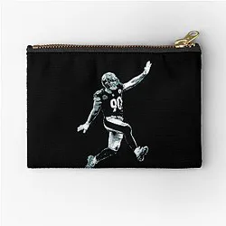 T.J. Watt Black Vintage Designs Zipper Pouch