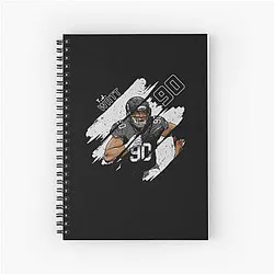 T.J. Watt Pittsburgh T-Shirt Spiral Notebook