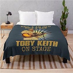 Vintage Toby Keith Singer Music Throw Blanket