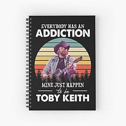 Vintage Everybody Has an Addiction Happens to be a Cowboy Spiral Notebook