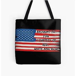 Brought to you courtesy of Red, White & Blue, Toby Keith All Over Print Tote Bag