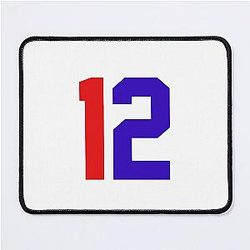 Tom Brady Jersey Number Sticker Mouse Pad