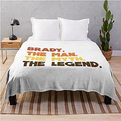 Tom Brady The Myth Legend Throw Blanket