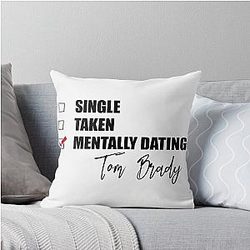 Mentally Dating Tom Brady Throw Pillow, can be cleaned to:
Mentally dating Tom Brady throw pillow