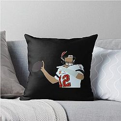 Tom Brady Buccaneers Throw Pillow