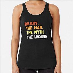Tom Brady The Man Legend Racerback Tank Top