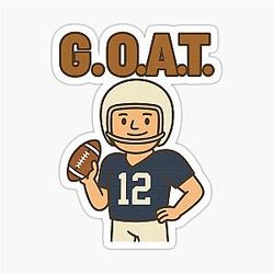 G.O.A.T. Tom Brady Sticker