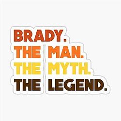 Tom Brady The Man Legend Sticker