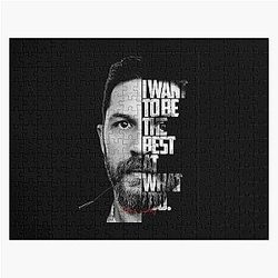 Black and White Tom Hardy Quote Poster Jigsaw