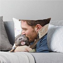 Tom Hardy with Throw Pillow