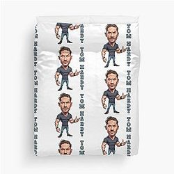 Funny Caricature of Tom Hardy Duvet Cover