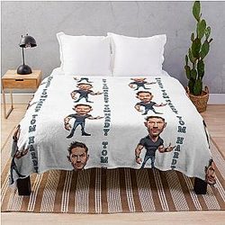 Caricature of Tom Hardy Throw Blanket