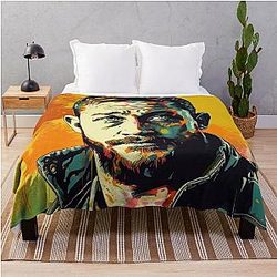 Tom Hardy Celebrity Portrait Throw Blanket