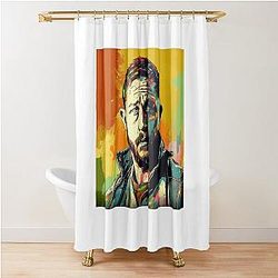 Tom Hardy Pop Celebrity Portrait Shower Curtain