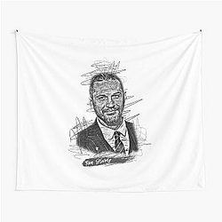 Tom Hardy Abstract Sketch Art Tapestry