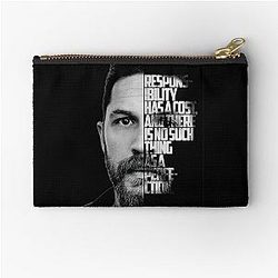 Black and white Tom Hardy poster zipper pouch