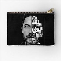 Black and white Tom Hardy poster zipper pouch