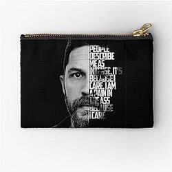 Black and white Tom Hardy poster zipper pouch