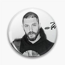 Tom Hardy Black and White Pin