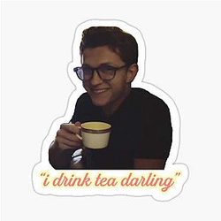 Tom Holland I drink tea darling sticker