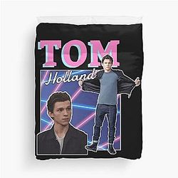 Tom Holland Retro Background Fan Art Duvet Cover