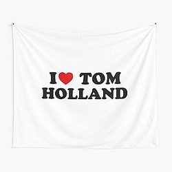 I love Tom Holland Text Tapestry