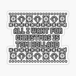Tom Holland Christmas Sticker