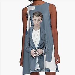 Tom Holland Custom Fitted Mask Socks Mug Case Phone A-Line Dress